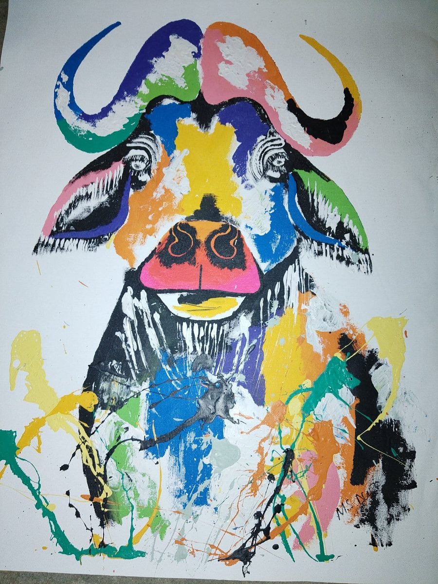 Custom printed African design t-shirt by M N Arts